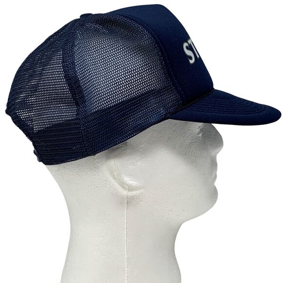 Vintage Strohs Beer Trucker Hat Baseball Cap 80s 90s Brewery Blue Mesh Snapback - Picture 6 of 8